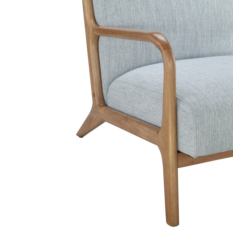 Chaise moderne moderne avec support en bois massif Mid Century