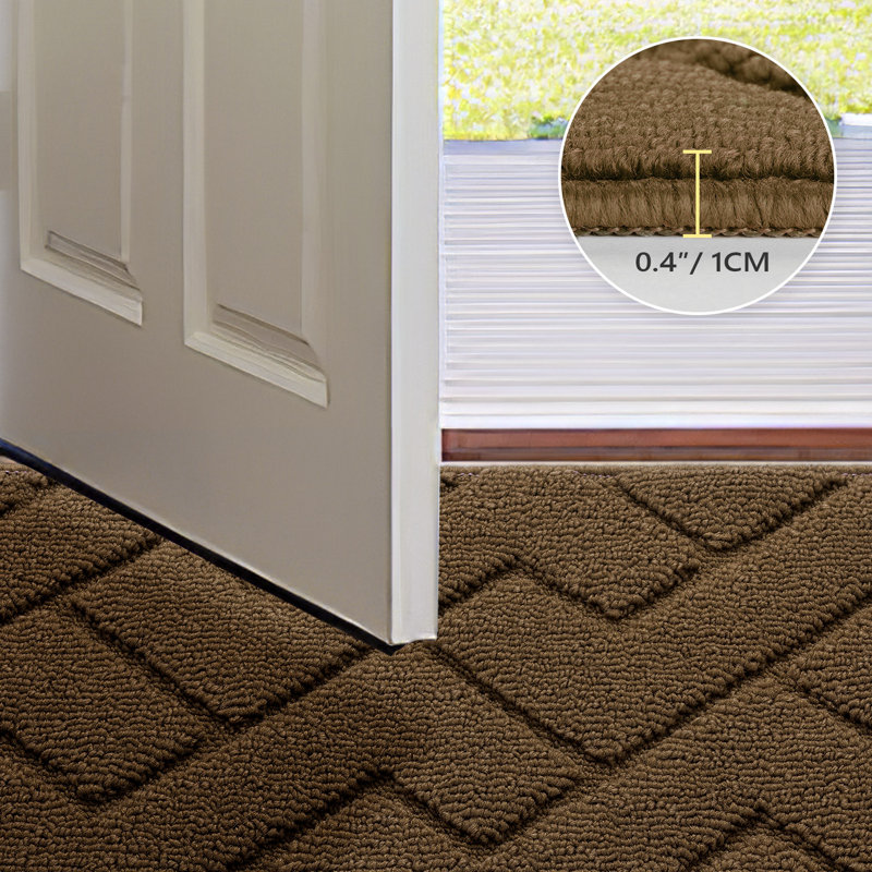 Dirt Trapper Non Slip Backing Washable Door Mat, 31.5*20, dark brown