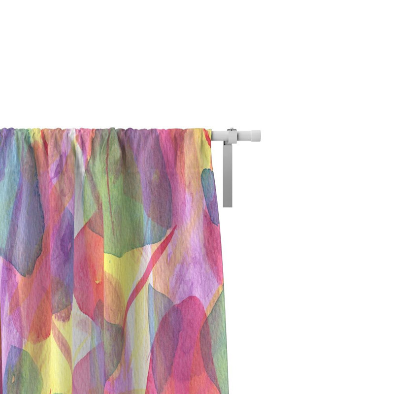 Panneaux de rideaux semi-transparents abstraits, l 40 po x L 82 po