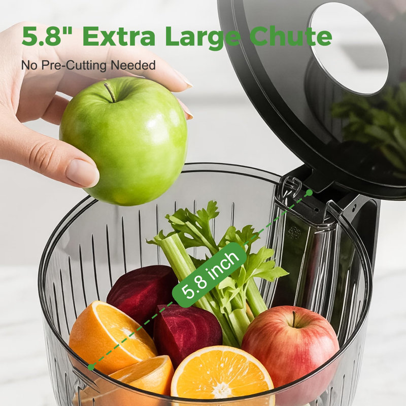 5.8‑inch Large Feed Chute Slow Masticating Juicer