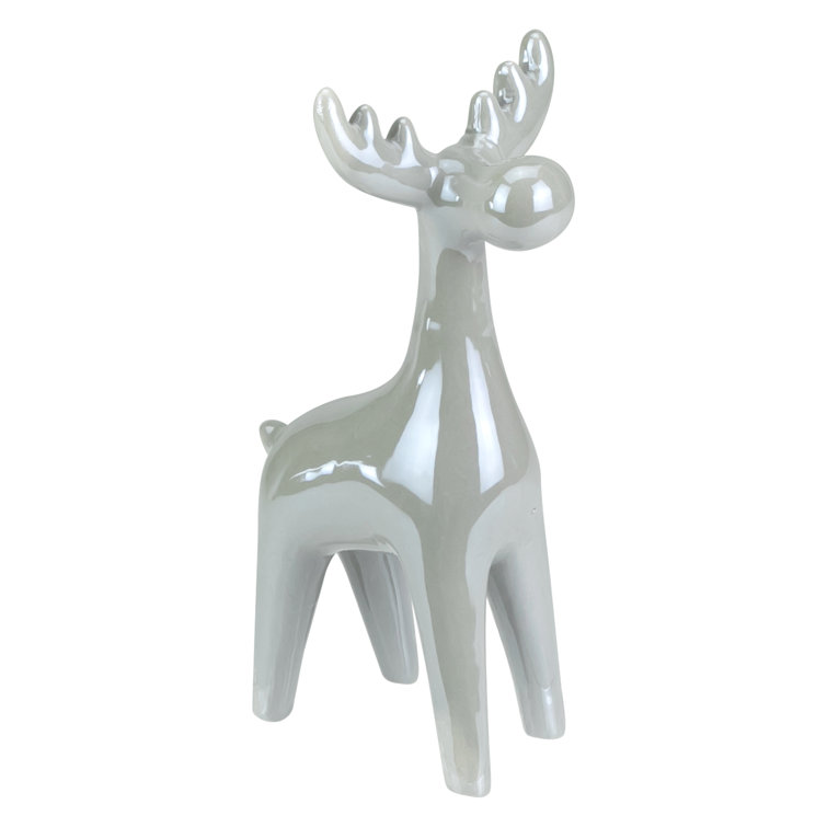 Northlight 7 Gray Ceramic Reindeer Christmas Figure