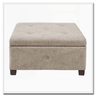 Elegant Button-Tufted Storage Ottoman