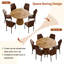 Ensemble table et chaises rondes de 114 cm (45 po) avec 6 chaises rembourrées, style moderne pour cuisine et salle à manger-174532292-174532313