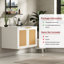 Meuble-lavabo de salle de bain autoportant de 30 po avec lavabo et armoire en bois massif entièrement assemblé