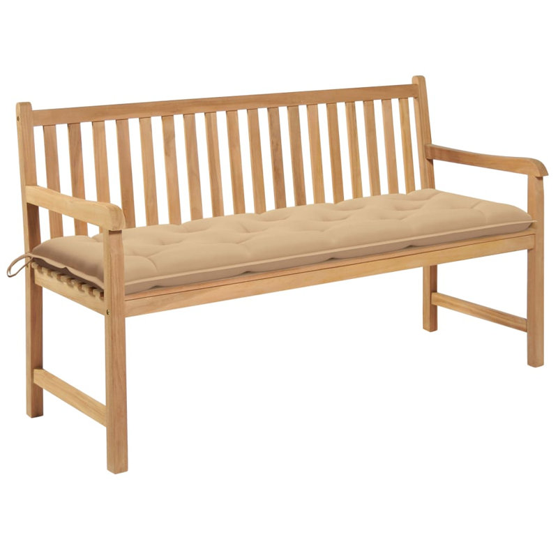 Banc de jardin en teck, Beige