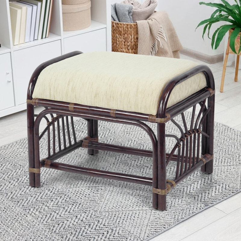Repose-pieds rectangulaire large de 18 po Eukleides, Marron foncé