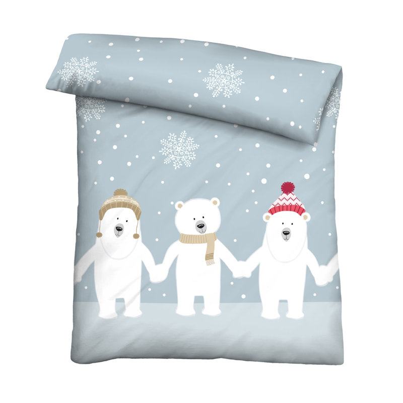 Graphic Print & Text Duvet Cover Set with Pillowcases Included, 100 x 135 cm - 1 Pillowcase (40 x 60 cm)