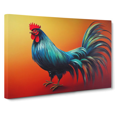 Bold Rooster - Wrapped Canvas