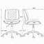 Chaise de bureau moderne sans accoudoirs, recouverte de cuir PU capitonné et réglable en hauteur