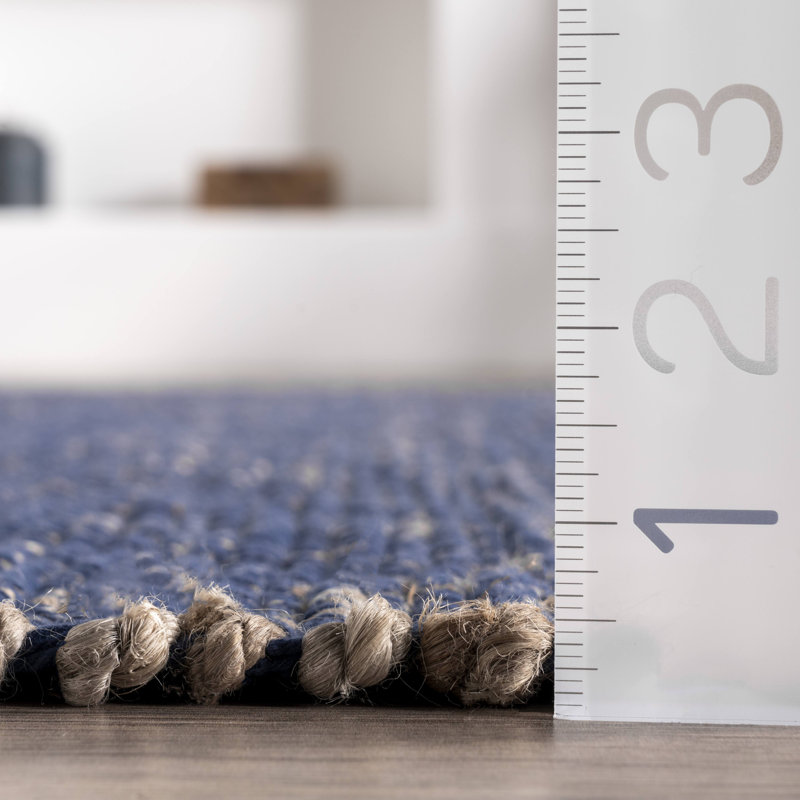 Tapis en mélange de jute Elfriede Farmhouse, Rectangle de 5 pi x 8 pi