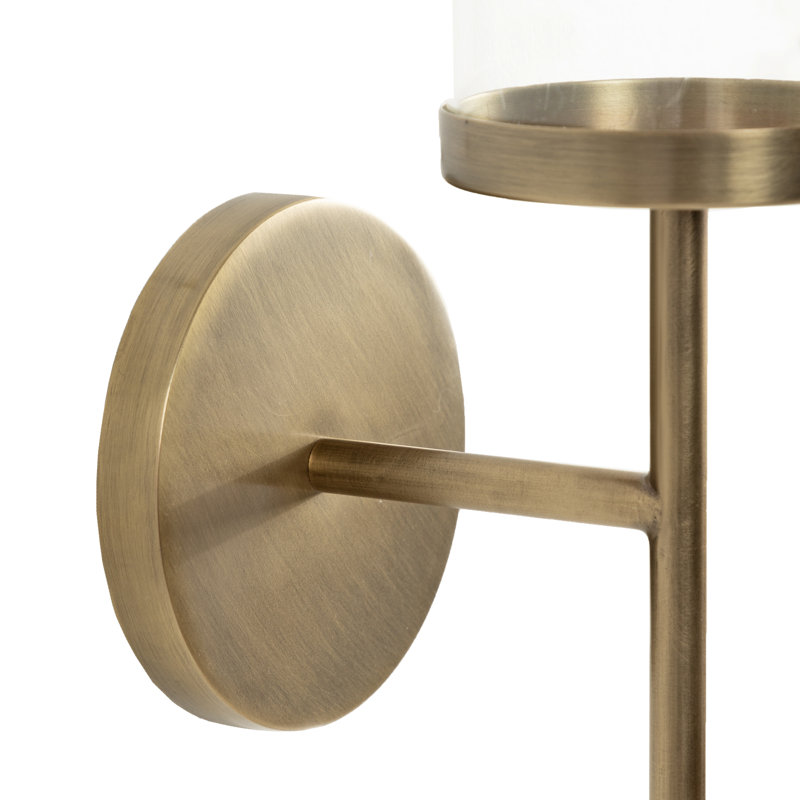 Blaise 14.0" Metal Wall Sconce, Gold, 24" H x 3.5" W x 6" D