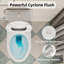 Toilette allongée une pièce Los Flexi, hauteur de chaise ADA de 17 po, chasse double tourbillon 1,0 / 1,28 GPF, siège à fermeture en douceur, installation brute de 12 po