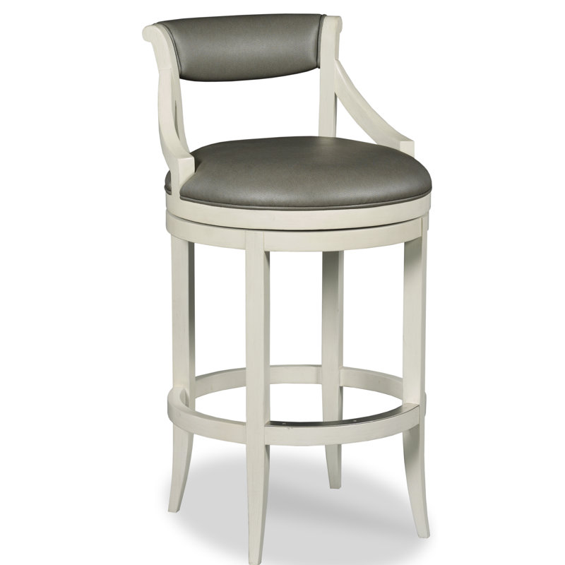 Taylor Stool, Counter Stool (24.5" Seat Height), Gray Vinyl/Carrara Frame