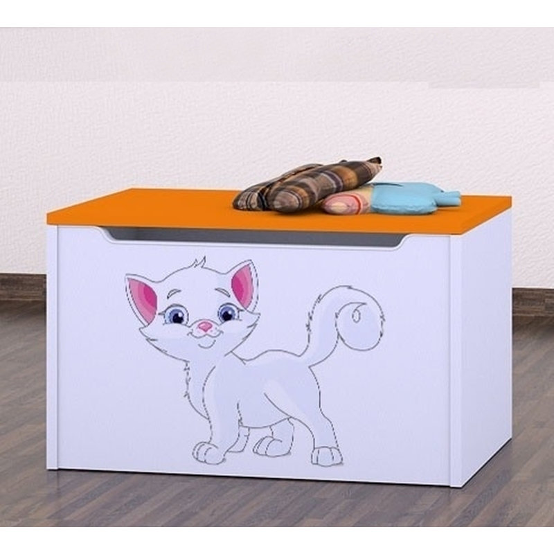 Guffey Kitten Toy Box, Orange
