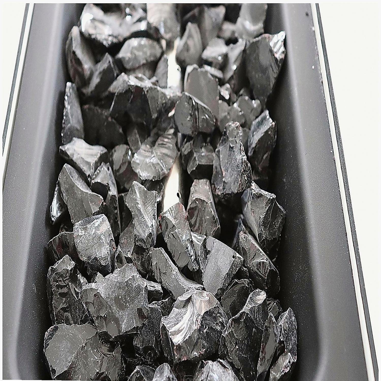 Latitude Run® Smoked Glass Metal Rectangular Fire Pit | Wayfair