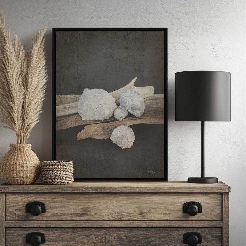 «Vintage Sea III» par Jennifer Rigsby, reproduction d'art, L 30 x H 40, Toile avec cadre, Brun