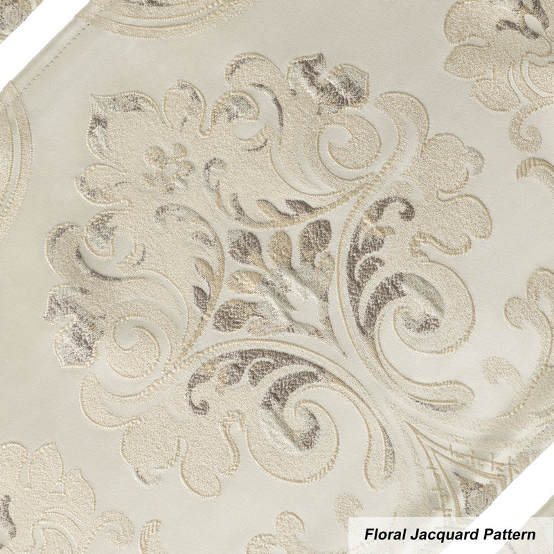 High Pick Density Fabric Damask Rectangle Placemat, 4