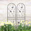 4 treillis en métal 71 po x 19,7 po pour jardin, support de fleurs extérieur antirouille, noir, facile à assembler, ensemble de 4 plantes de jardin 71 po x 19,7 po, ensemble, assembler à l'extérieur-867111566