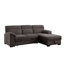 Canapé-lit modulaire en chenille brun de 94 po Kipling II