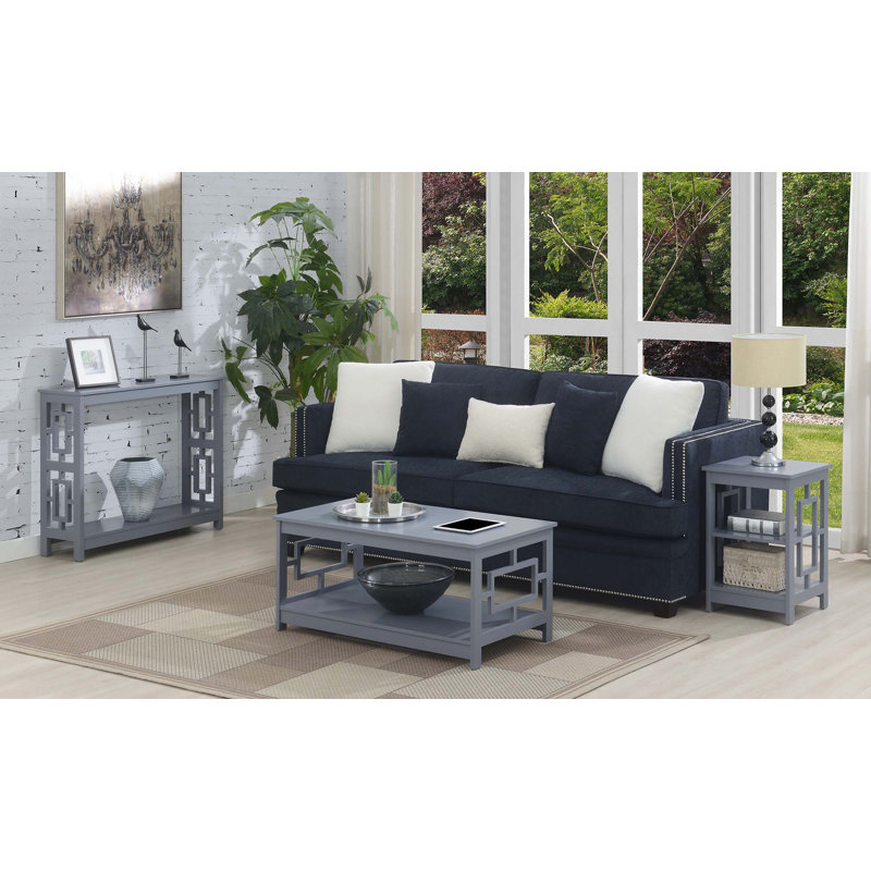 Carmeline Coffee Table, Gray Top/Gray Base