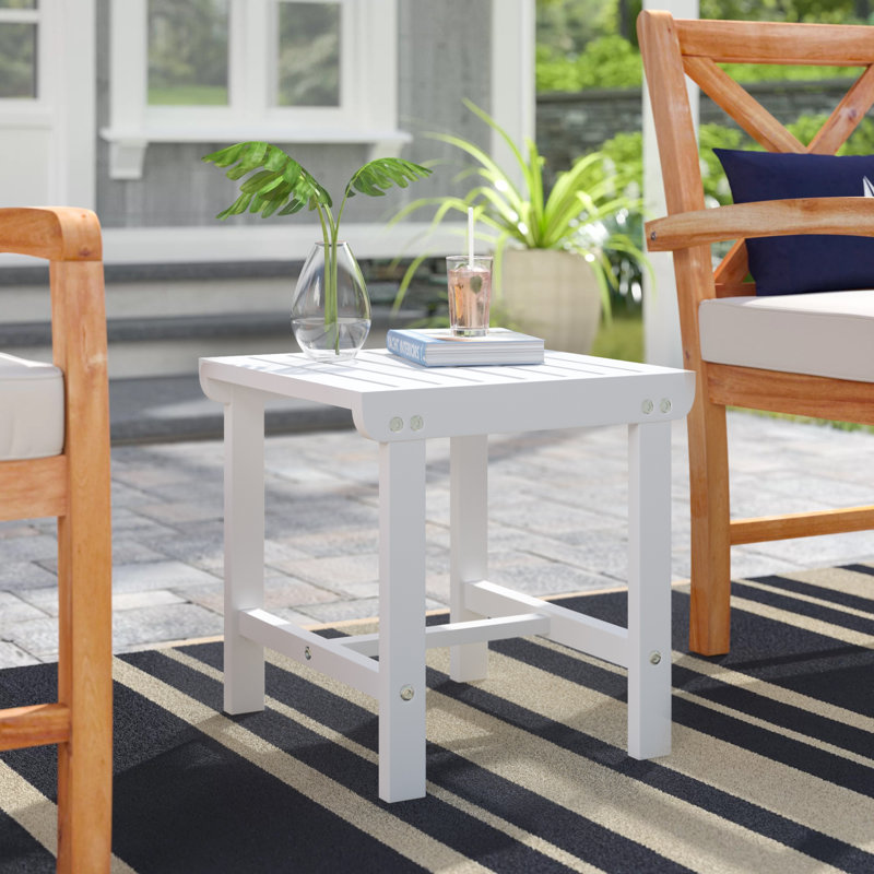 Table d'appoint Aleha, Blanc