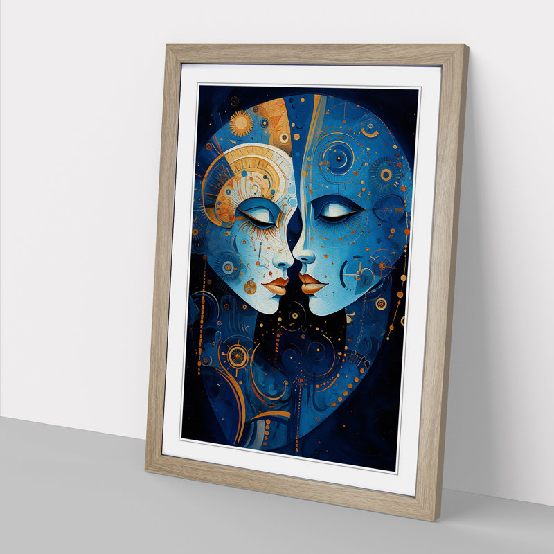 Single Picture Frame Print on Wood, 46cm H x 34cm W, Oak Framed