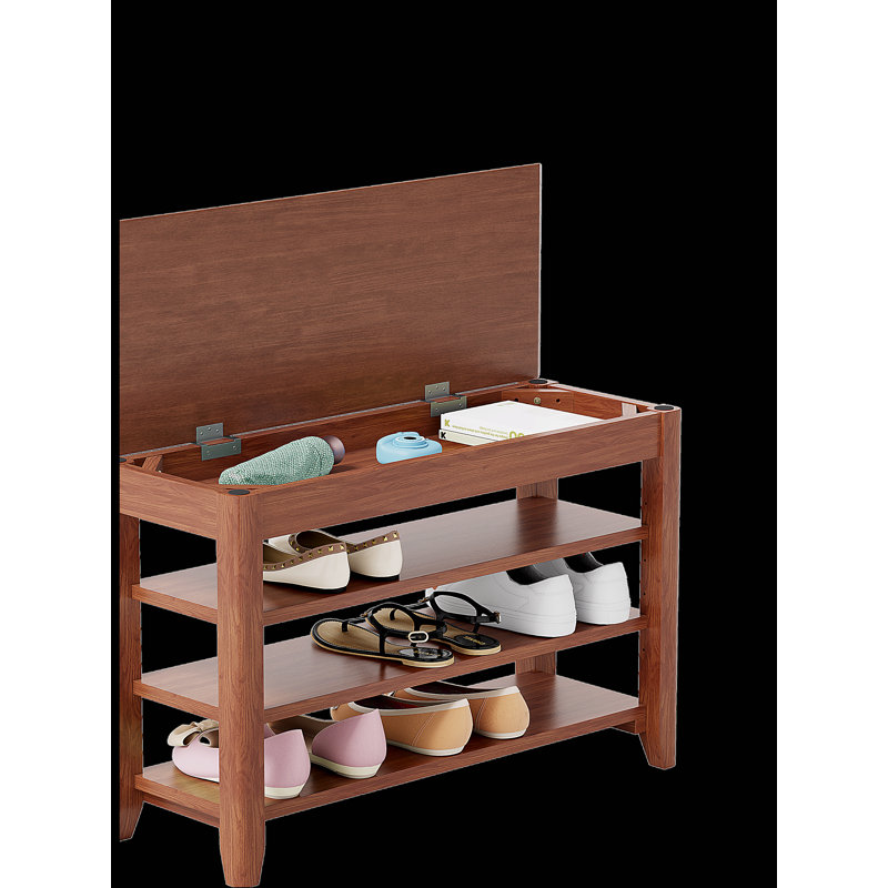 Solid wood shoe rack shoe bench