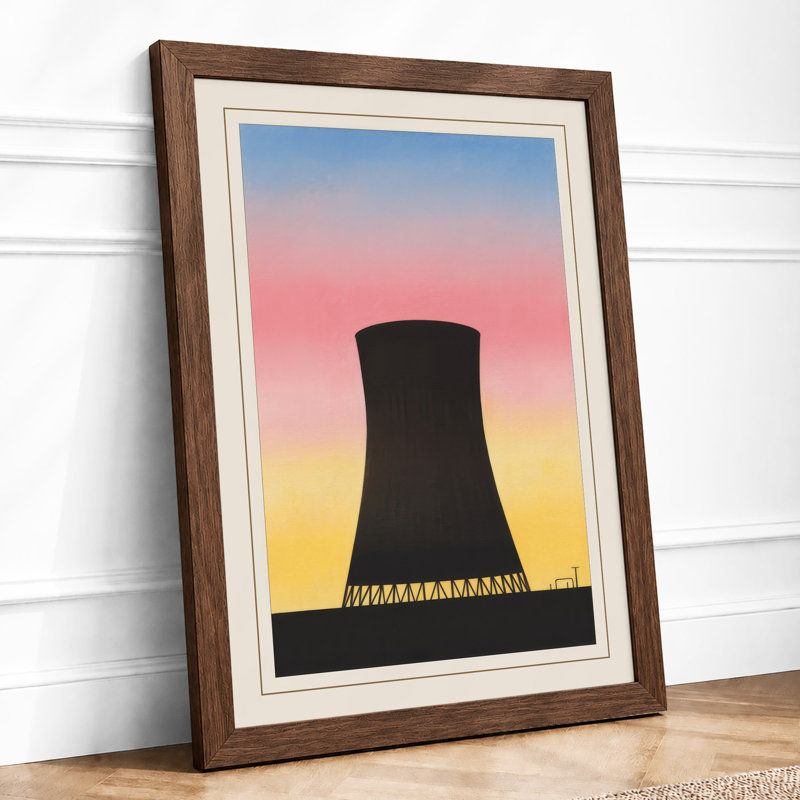 Horizon Industrial - Framed Print, A2 - 59.4 x 42.0 cm, Walnut