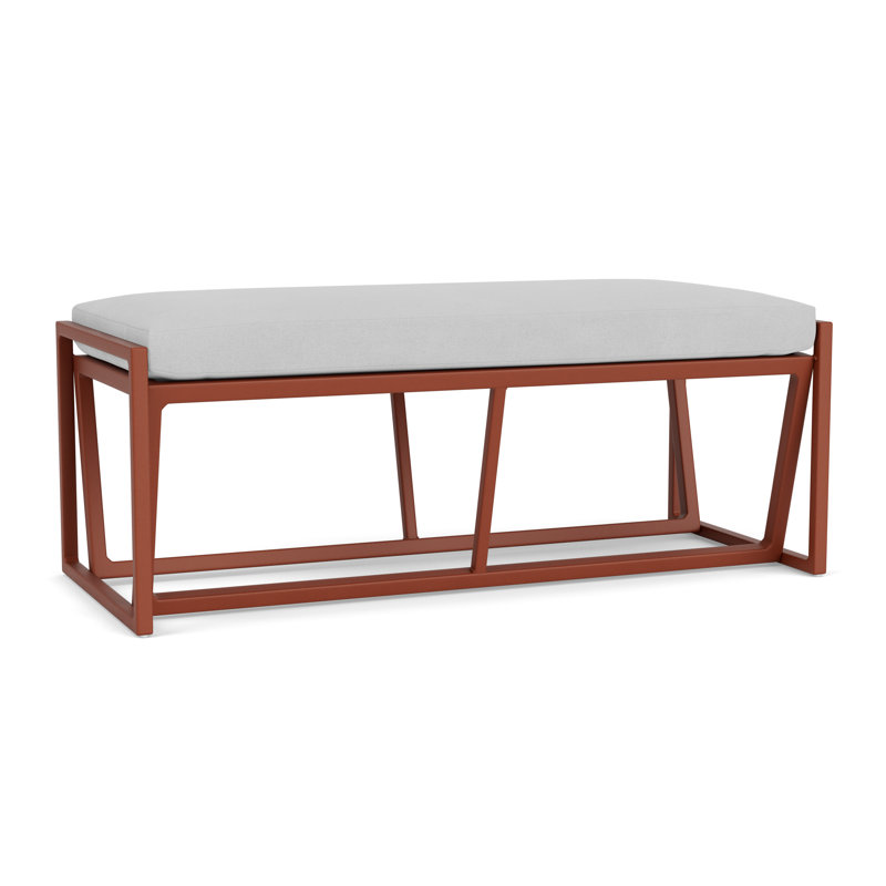 Summit Outdoor Dining Bench, White, Sandberg Dove