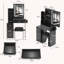 Meuble-lavabo compact avec armoire de chevet et centrale électrique-2075441022