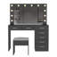 Large Makeup Vanity Set with Lights, USB & Power Outlet,7 Drawers-834032222