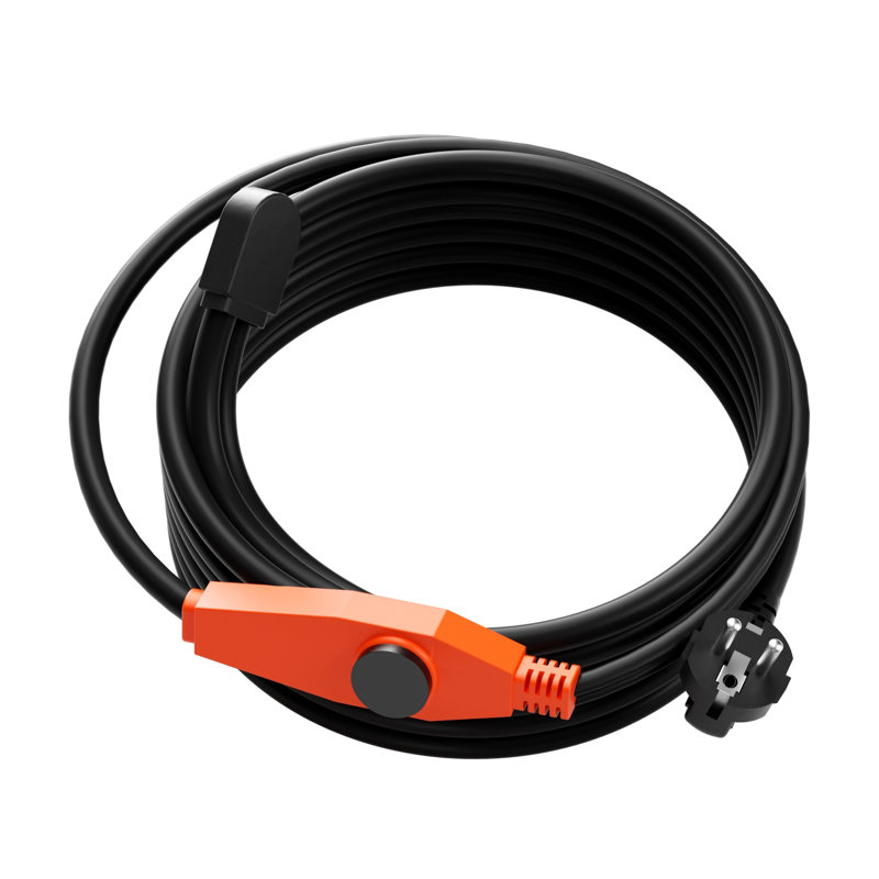 Câble chauffant de 60 pieds avec thermostat intégré, ruban chauffant autorégulant de 7 W / pi pour conduites d'eau, noir