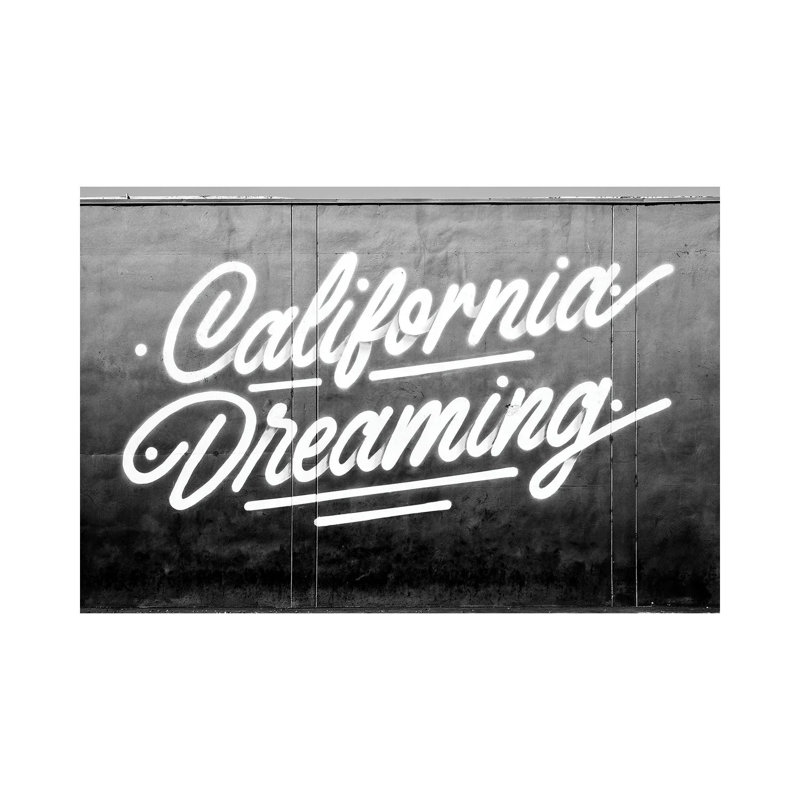 Black California Series - Dreaming, 20.32 cm H x 30.48 cm W