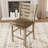 Deprise Set of 2 Rustic Farmhouse Dining/Counter Chairs - Distressed Solid Wood Ladderback Design