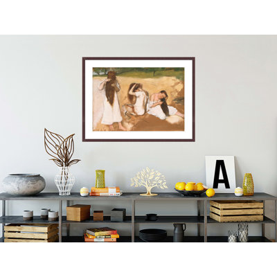 «Women Combing Leurs Hair» par Edgar Degas, impression giclée encadrée