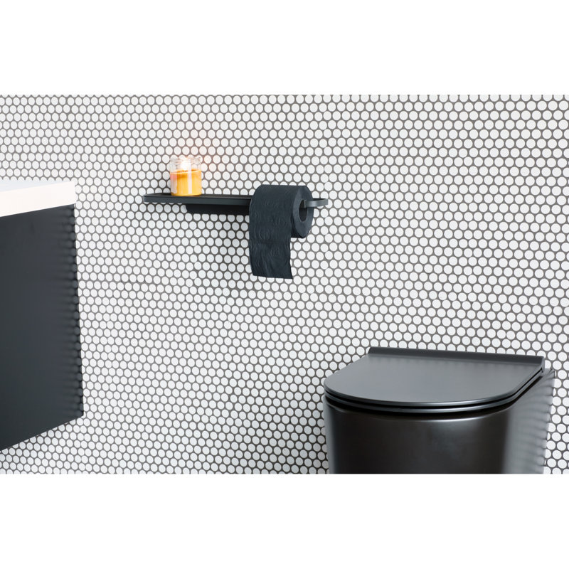 Brabantia Mindset Toilet Roll Holder With Shelf, Grey