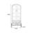 White + Burlywood Solid Wood Display Cases