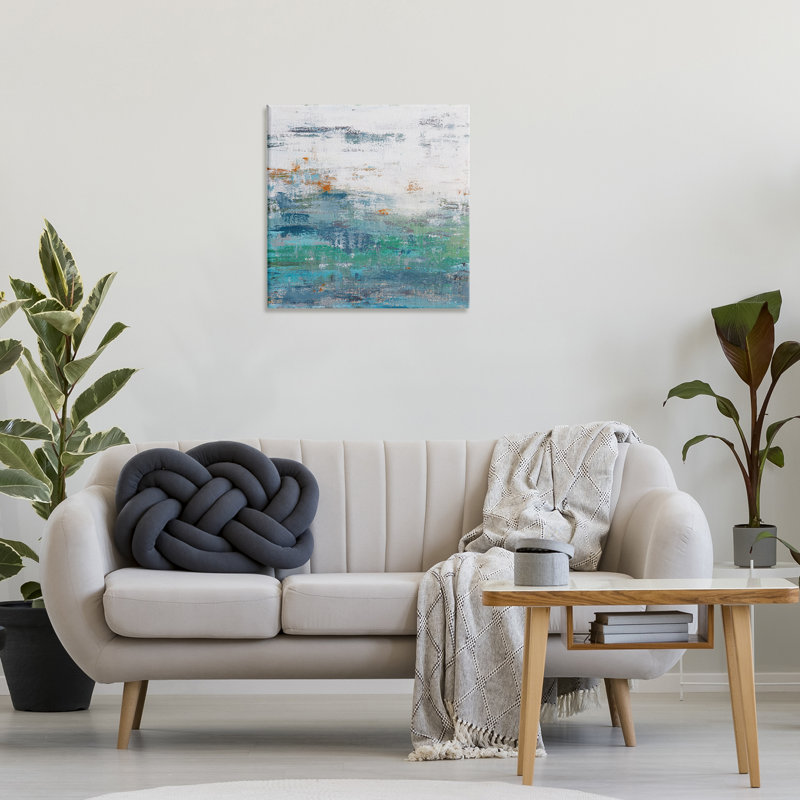 Art mural en toile vieilli par Hilary Winfield, H 24 po x l 24 po