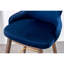 2 tabourets à oreilles à hauteur de comptoir bleus, 2, rembourrage en mousse dense, revêtement en tissu, pieds de style Mid-Century avec noyer, métal et galvanoplastie, 2 extrémités en métal galvanisé épais-283891543