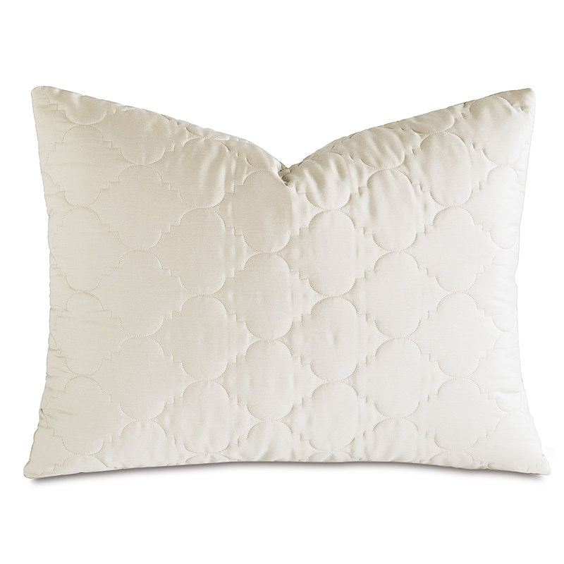 Taie décorative matelassée Viola par De Medici, Ivoire, Standard