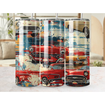 Choose Handmade Tumblers 591ml Vacuum Insulated Stainless Steel (18/8) Travel Tumbler with Straw