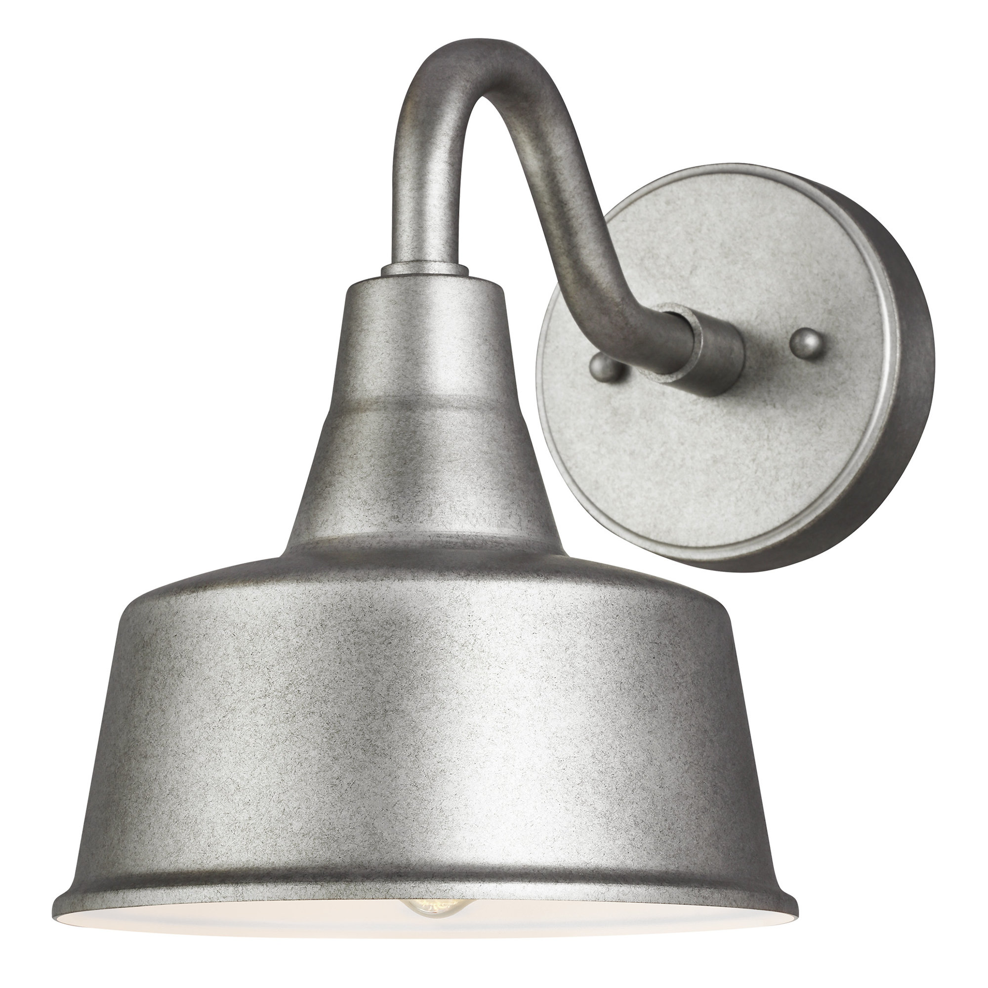 Blakeston Single Light Bell Outdoor Aluminum Wall Light, Yes, Black, 10" H x 8" W x 8" D