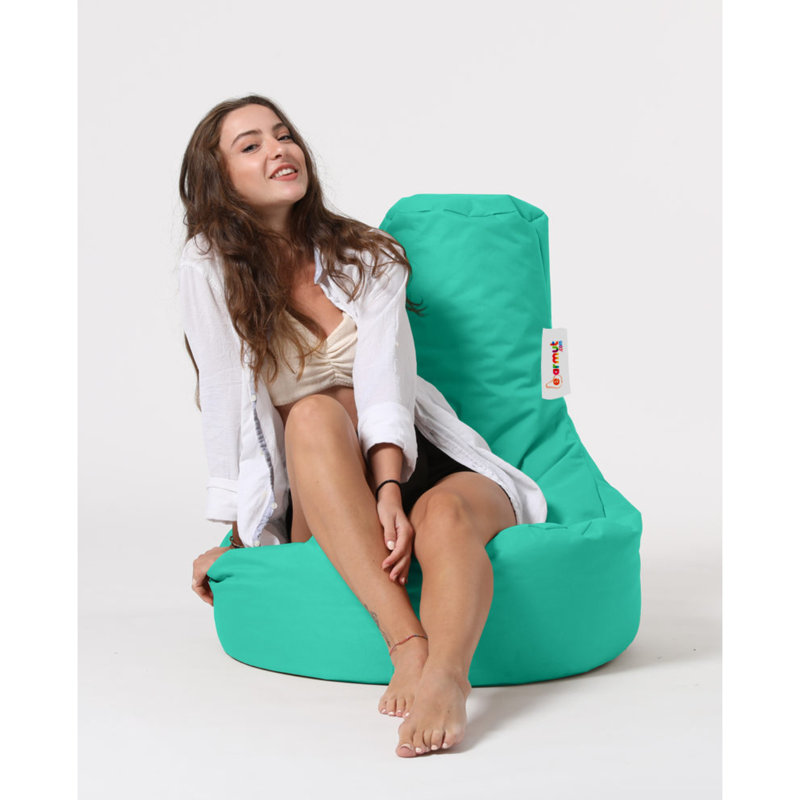 Polyester Outdoor Friendly Bean Bag Sofa, Turquoise