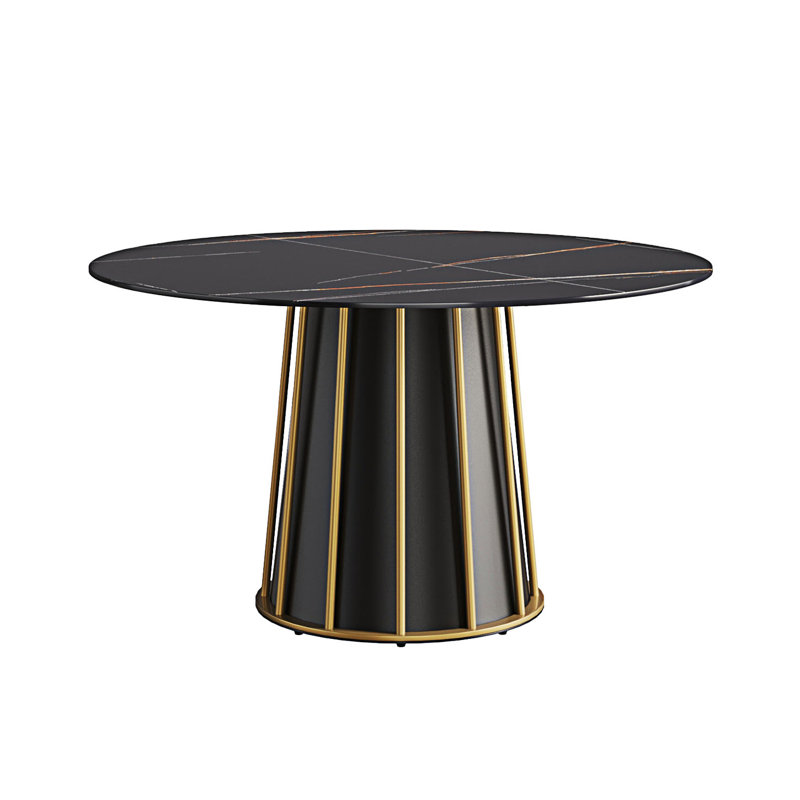 Table de salle à manger Mizel, H 29,53 po x L 53,15 po x l 53,15 po, Noir