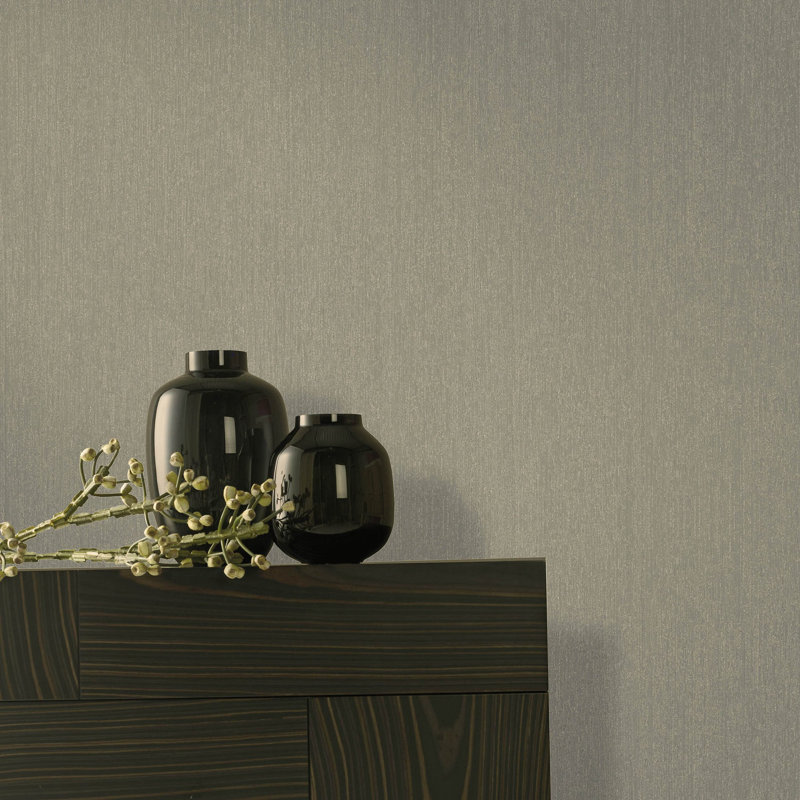 Minoris Textured Streaks Effect Sheen Wallpaper Roll, Brown