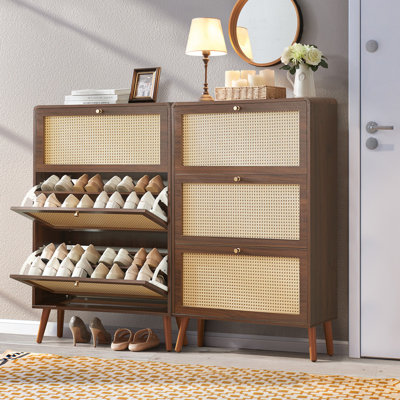 24 Pair Shoe Storage Cabinet (Set of 2)