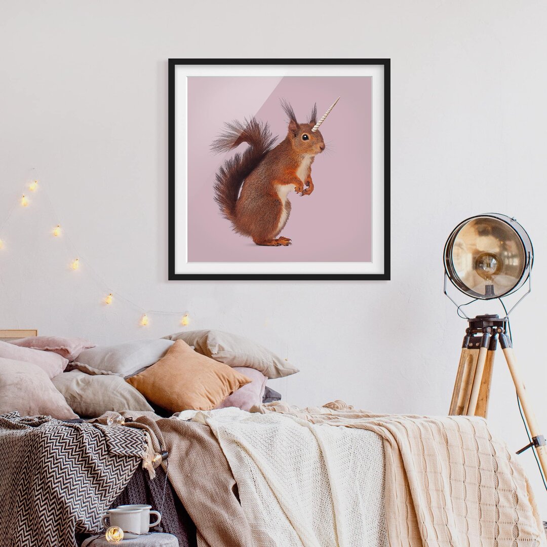 Gerahmtes Poster Unicorn von Jonas Loose