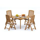 Leidesdorff Outdoor 5 - Piece Teak Dining Set