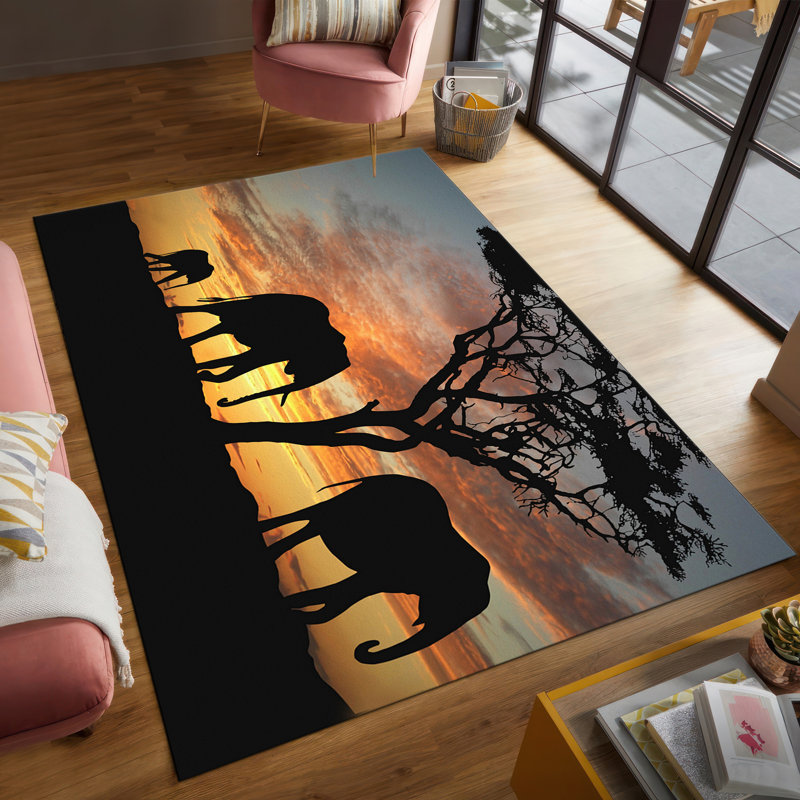 Exquisite Non Woven Soft Type Printed Rug with Intricate Floral Pattern for a Touch of Elegance in Your Living Space