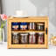 Boîte à pain en bambou Dontrey pour comptoir de cuisine, bac de rangement de pain à 2 couches avec panneau de porte en acrylique, rangement à pain de grande capacité avec pince-pain pour le rangement des aliments de cuisine, à assembler